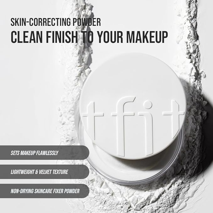 Translucent Set Finishing Powder - Sebum Control Face Loose Powder, Matte & Silky Finish, Lightweight, Long-lasting, Korean Makeup, 0.24 Oz. (01 White, 0.24 Oz.)-VivaGrace Women