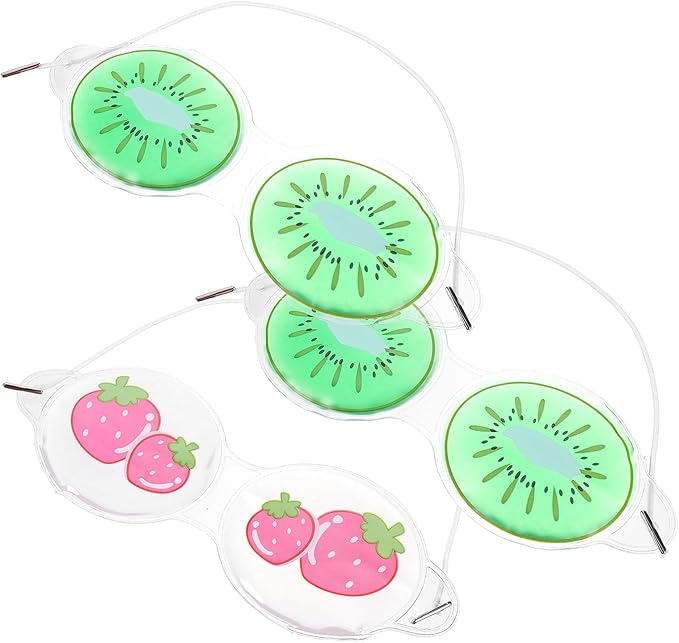Beavorty 3pcs Sleep mask Eye mask Sleeping mask face mask Cucumbers Gel ice Cooling mask Cooling Eye Pads Eye Cooling mask Kids Cooling Masks Eye Patch Child Cold PVC-VivaGrace Women
