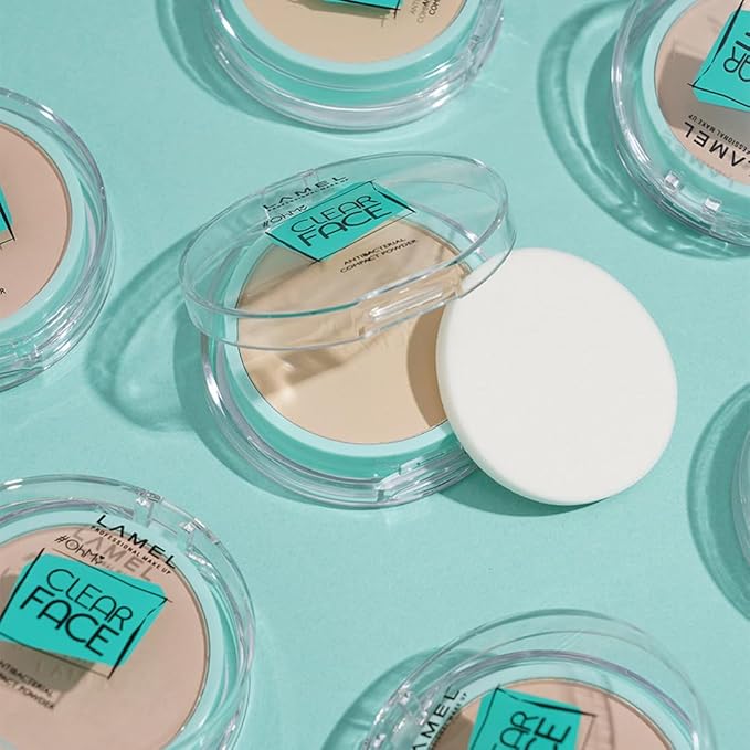 Lamel OhMy Clear Face Powder - Light Natural Coverage & Suet Control - Cruelty Free - Warm Beige N.407-VivaGrace Women