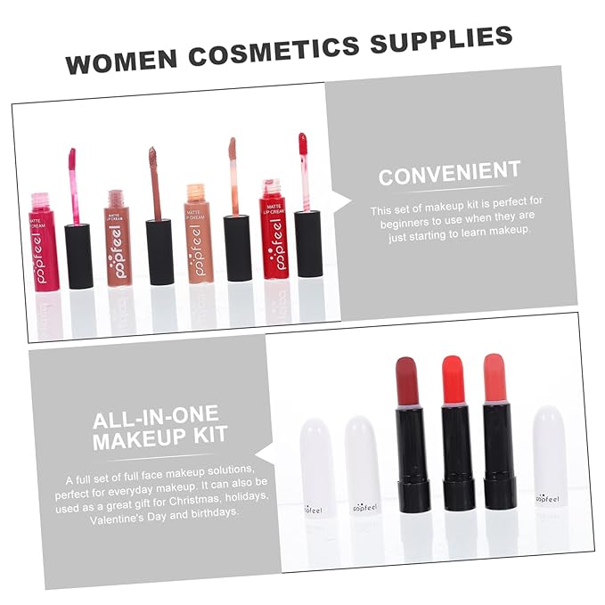 1 Set women's makeup set Eyebrow Pencil All-in-one Makeup Kit Makeup Multi- Makeup Kit Professional Foundation Cosmetics Supplies One-piece student mascara-VivaGrace Women