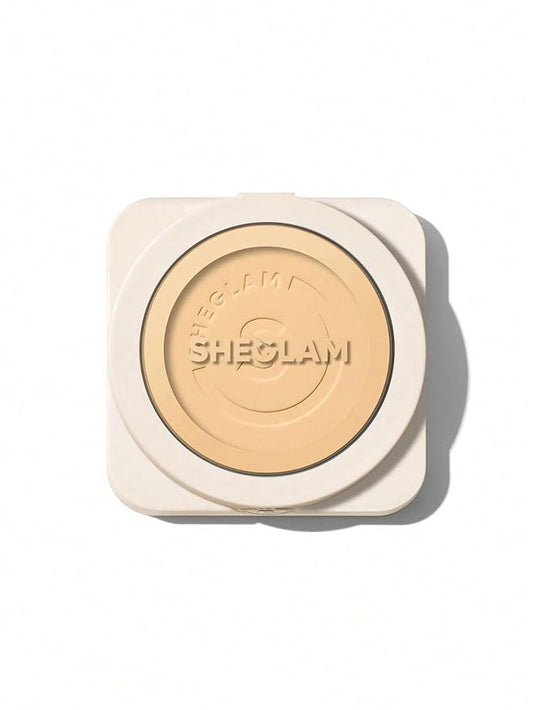 SHEGLAM SKin-Focus Full Coverage Powder Foundation Oil-Control Lightweight Face Pressed Powder Makeup-Linen-VivaGrace Women