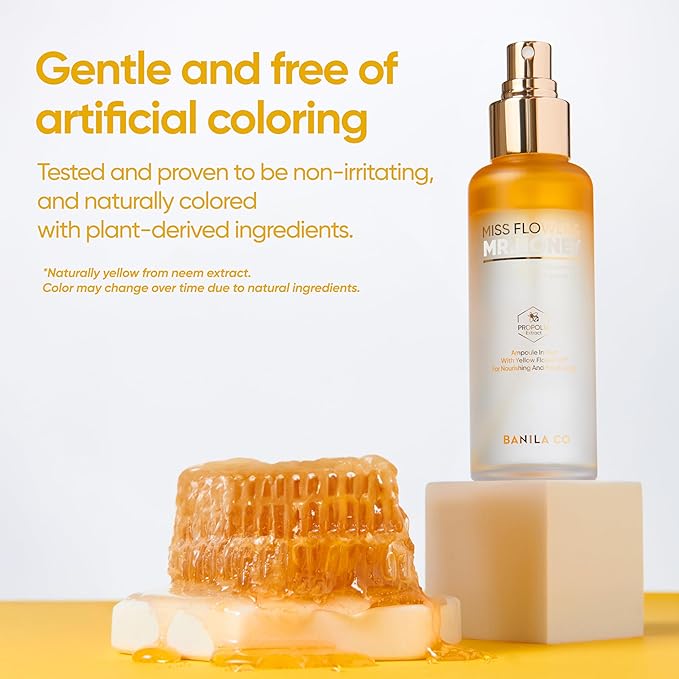 BANILA CO Miss Flower & Mr Honey Propolis Ampoule Mist | Nourishing Skin Double Layer & Moisturizing Makeup Fixer Setting Spray | Hydration Boost, Radiant Glow Serum (99ml / 3.34 fl oz)-VivaGrace Women