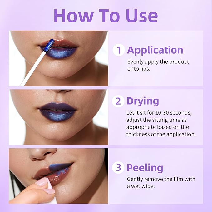 KIMUSE Lip Stain Masque: Peel Off Lip Stain Long Lasting Waterproof 12HR Transfer Proof & Hydrating Tint, Instant Lip Color With Natural Matte Effects, Vegan & Easy To Use-VivaGrace Women