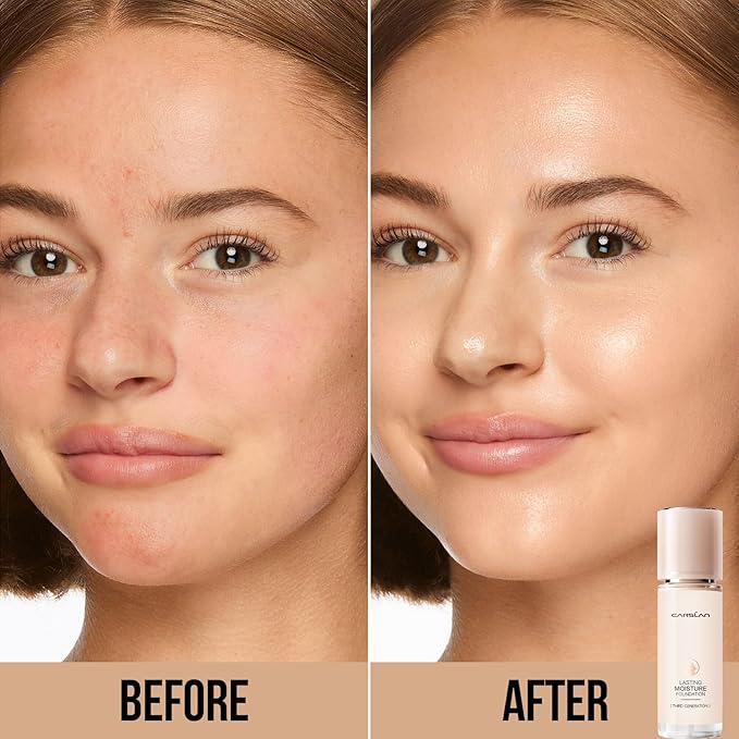 Lasting Moisture Foundation, 24H Longlasting Medium Coverage Dewy Finish Face Makeup, Poreless, Lightweight, Hydrating Liquid Foundation For Dry Skin, M01-VivaGrace Women
