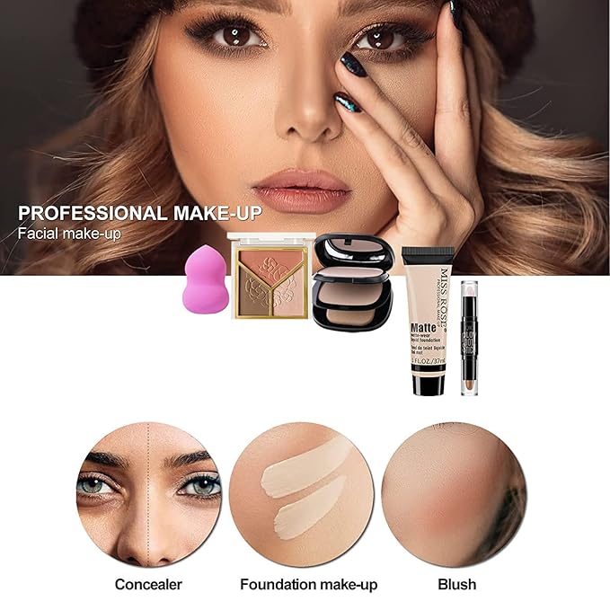 M All In One Full Makeup Kit for Women, Multipurpose Makeup Sets, Beginners and Professionals Alike, Easy to Carry(Pink)-VivaGrace Women