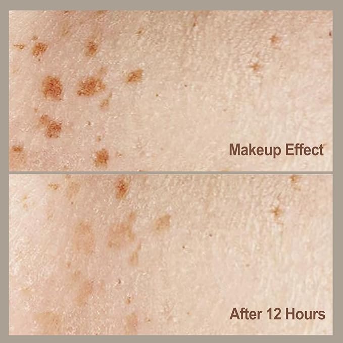 Freckle Stamp Natural Like Freckle Pen Makeup Fake Freckles Cushion Waterproof Long Lasting Quick Dry, Get Sun-kissed Stars Makeup Freckle in One Press, Chestnut, 15g-VivaGrace Women