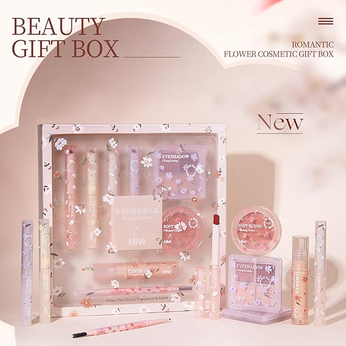ICE LOVE All in One Makeup Kit, 8-Piece Women Complete Makeup Kit, a Must-Have Gift Set for Beginners or Professional Makeup Sets Beginners. (V102A)-VivaGrace Women