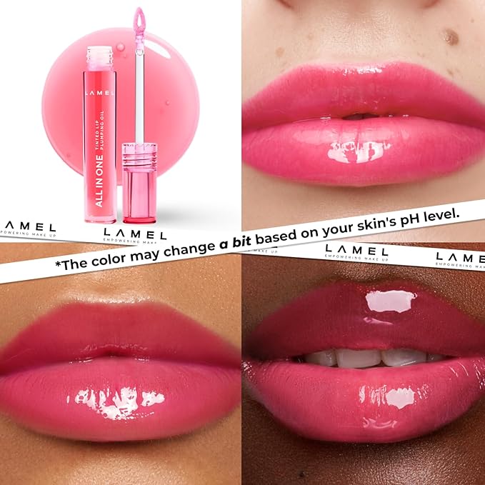 All-in-One Lip Oil - Lightweight, Tinted, Plumping, Hydrating Lip Gloss - Lip Balm for Day & Night Use, Long-Lasting Lip Stain, Lip Glow Oil, No-Sticky Gloss, Lip Plumper Tint - Peachy №401-VivaGrace Women