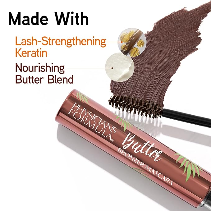 Physicians Formula Butter Bronzer Mascara, Keratin-Infused, Nourishing Butter Blend Formula, Volumizes & Lengthens - Bronze