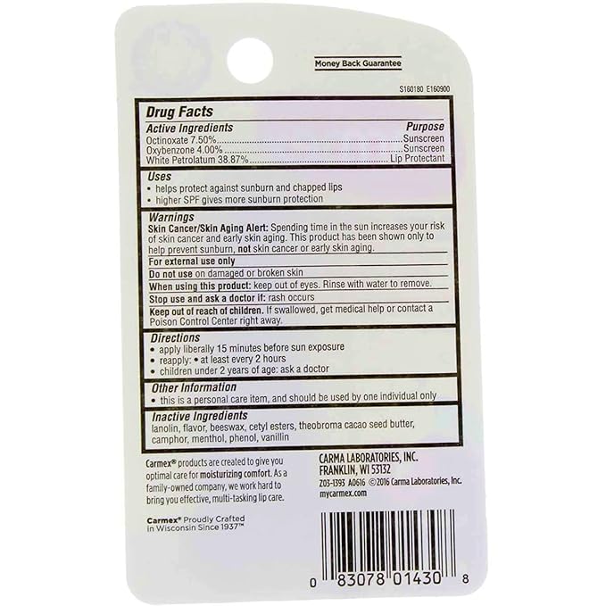 Carmex Soothing Everyday Lip Balm, Cherry 0.35 oz (Pack of 4)-VivaGrace Women