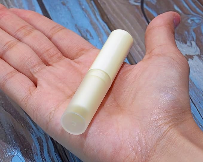 0.14oz Empty Flavored Lip Balm Container Tubes Plastic Homemade Moisturizing Lip Stick with Caps Bulk Fit for Women Adult DIY Making Supplies, 25 Count (Beige)-VivaGrace Women