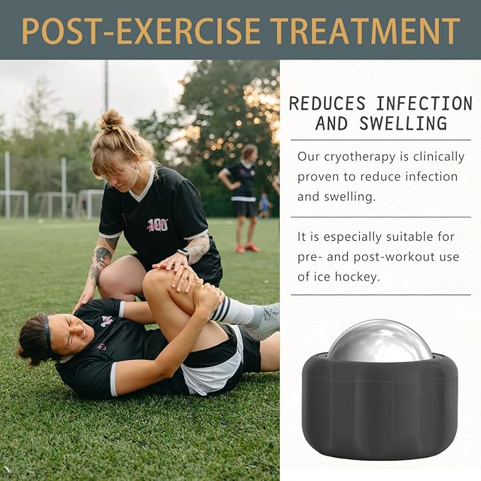 Cryosphere Cold Massage Roller Ball-FSA Eligible-Massage ice Ball, Cold and Hot Massage Ball, Lymphatic Drainage Massager, Massage Roller Ball, Plantar Fasciitis Release Ball-VivaGrace Women