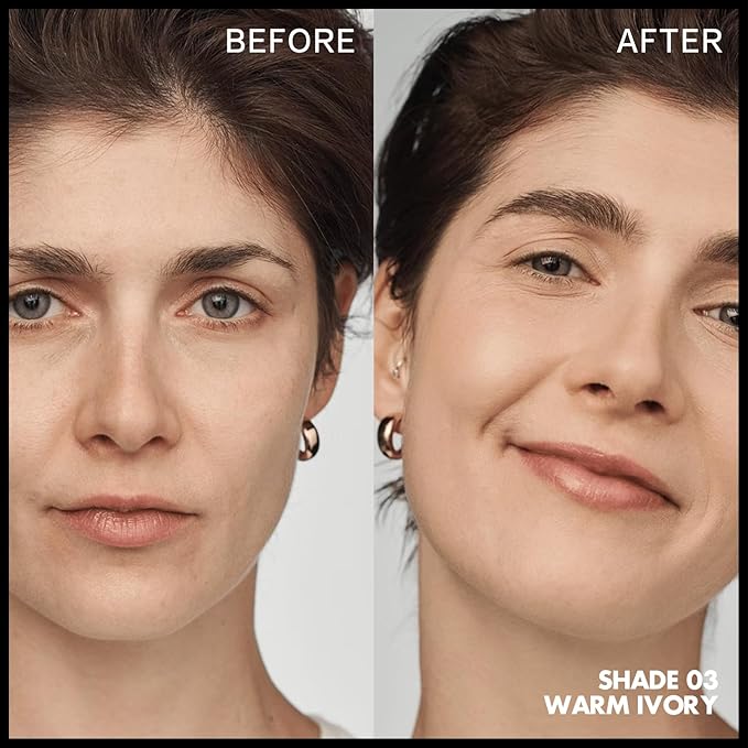 FOCALLURE 2 Pcs Liquid Foundation, Skin Evolution Foundation + Concealer, Full Coverage Foundation Makeup, Durable, Waterproof, Oil-Control, Hides Wrinkles & Lines, Warm Ivory-VivaGrace Women