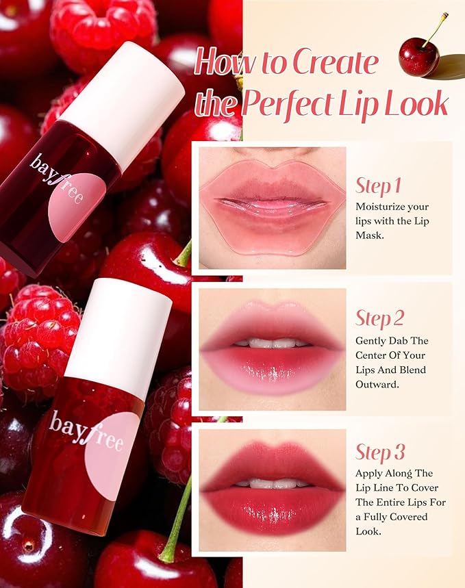 Lip Tint Stain Set, Lip Stain Long Lasting Lightweight Waterproof, Transfer-Proof, Non-sticky, Lip Makeup Matte Finish-VivaGrace Women