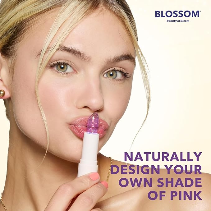 Blossom pH Adjusting Shimmering Lip Balm Moisturizing Glitter Sparkle Lip Balm, 0.12oz./3.5g, Citrine-VivaGrace Women
