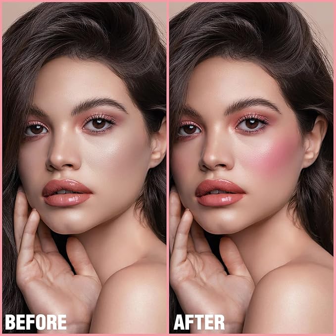 FOCALLURE Cream Blush Makeup,Buildable Blush Stick for Cheeks,Matte and Dewy Finish,Long Wearing,Easy Application,Lightweight Multi Stick,BABY PINK-VivaGrace Women