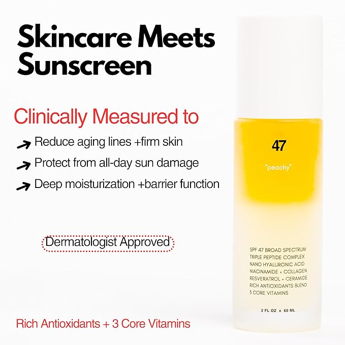 | PLUXOS 47 | SUNSCREEN + SKINCARE SPF 47 FACE MIST SPRAY (Vanilla) | SUN DEFENSE COMPLEX CARE | Apply Over Makeup, Broad Spectrum, Clear, Light, Vegan, Hydrate, Fight Acne, Anti-Aging, Cell Repair-VivaGrace Women