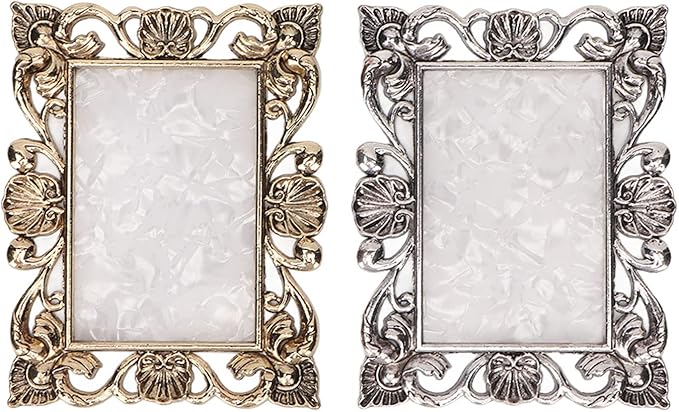 2pcs Resin Nail Art Palette, Nail Art Painting Palette Gold Silver Copper Mixed Color Vintage Photography Props Nail Gel Color Makeup Display Board Nail Art Cosmetic Mixing Tools-VivaGrace Women