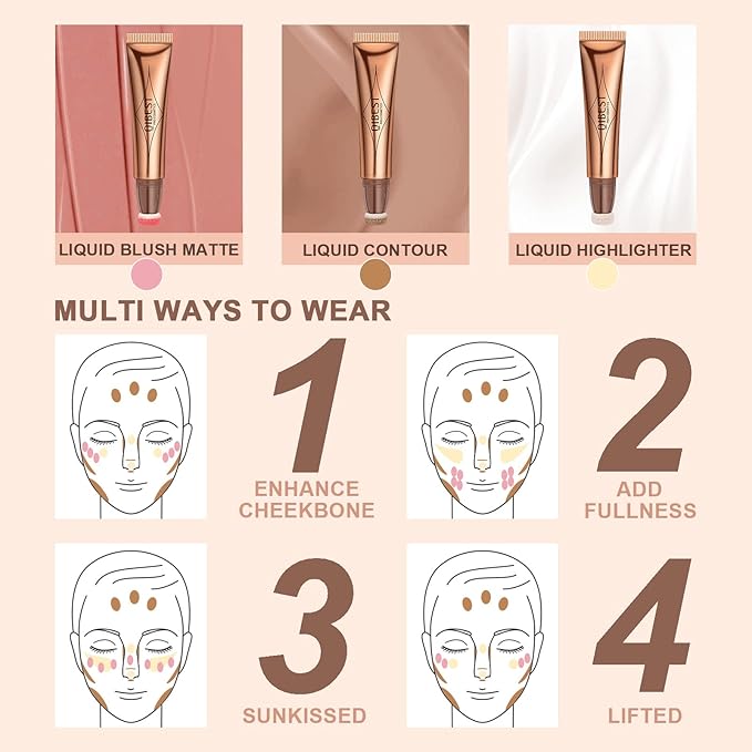 Mysense Liquid Highlighter Beauty Wand,Highlight Bronzer Stick with Sponge Tip,Silky Cream Glowing Face Highlighter Shimmer Finish,Lightweight Face Illuminator Makeup,#04 Highlighter-Pearl White-VivaGrace Women