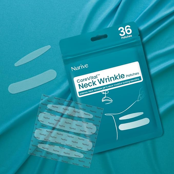Advanced Wrinkle Patches 60ct Smile Line, Frown Line Wrinkle Patches for Facial Korean Skin Care Face Wrinkle Tape Invisible Overnight with Retinol & Collagen (Medium (Neck))-VivaGrace Women