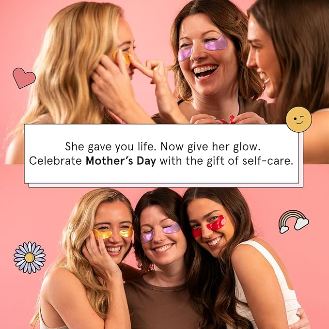 grace & stella Retinol Under Eye Patches for Puffy Eyes and Dark Circles - Restoring Gel Under Eye Masks with Hyaluronic Acid - Vegan Cruelty-Free Skincare - Birthday Gifts for Women (Purple, 6 Pairs)-VivaGrace Women