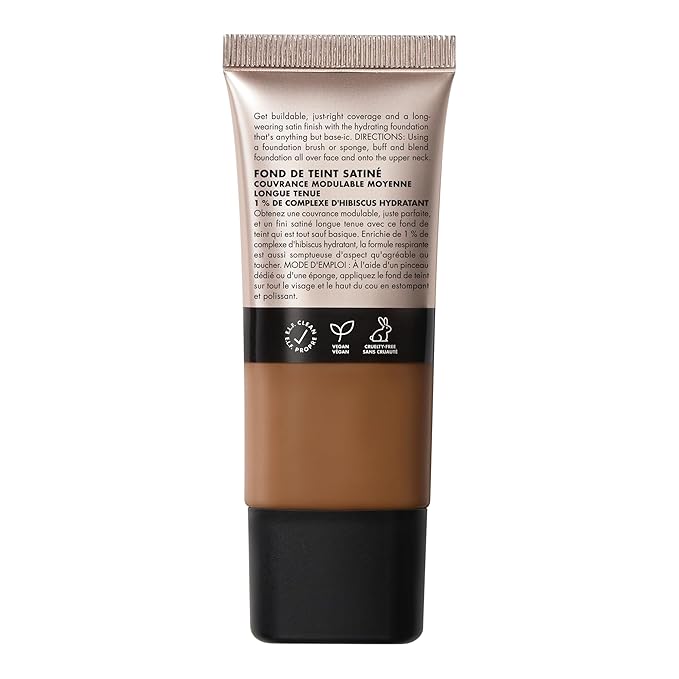 e.l.f. Soft Glam Foundation, Medium Coverage, Long-Lasting & Buildable Foundation For A Smooth, Satin Finish, Vegan & Cruelty-Free, 53 Deep Neutral-VivaGrace Women