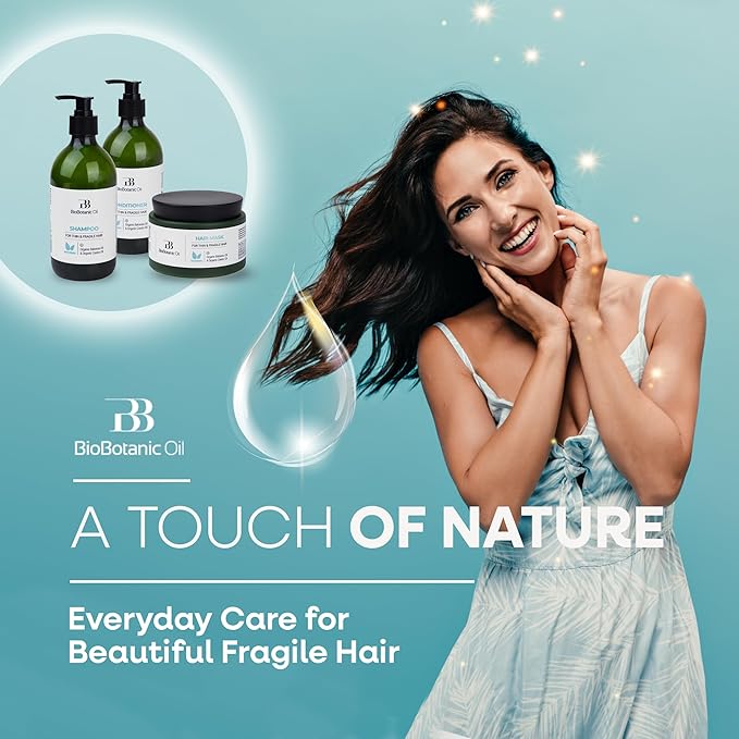 Bio Botanic Oil Hair Mask for Thin, Sparse & Brittle Hair | Strengthens & Restores | Organic Castor & Babassu Oils | SLS-Free, Paraben-Free, Deeply Hydrating & Softening | 250ml-VivaGrace Women