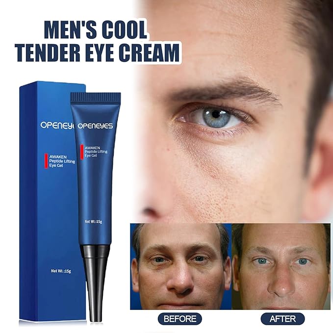 AKARY Awaken Peptide Depuffing Eye Gel, OPENEYES Lifts Firming Eye Tightener, Men's Moisturizing Eye Cream Hydrating Eye Gel Smooths Under Eyes for Dark Circles, Puffiness, Fine Lines, and Bags-VivaGrace Women