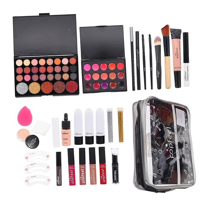 1 Set women's makeup set Eyebrow Pencil All-in-one Makeup Kit Makeup Multi- Makeup Kit Professional Foundation Cosmetics Supplies One-piece student mascara-VivaGrace Women