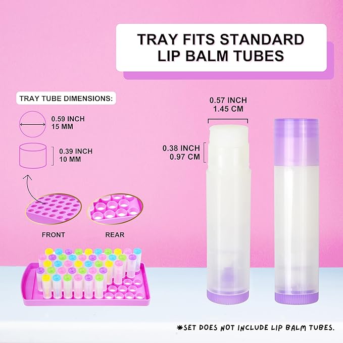 Lip Balm Filling Tray and Spatula (2 Sets) - Fast and Easy To Use - Just Pour & Spread - Instantly Fills 50 Lip Balm Containers (sold separately) - Make Your Own Natural Lip Balm Chapsticks at Home-VivaGrace Women