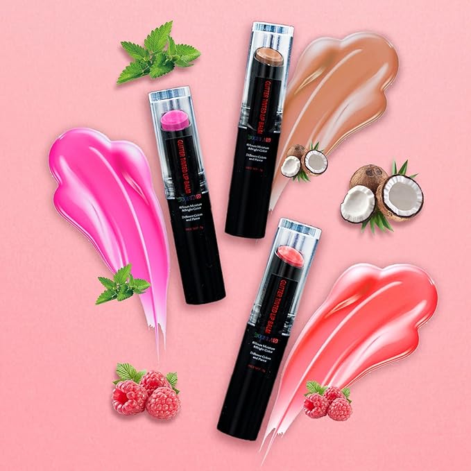10 Pack Tinted Lip Balm Stocking Stuffers Tinted Chapstick - Moisturizing, Soothing, and Repairing Dry and Chapped Lips-VivaGrace Women