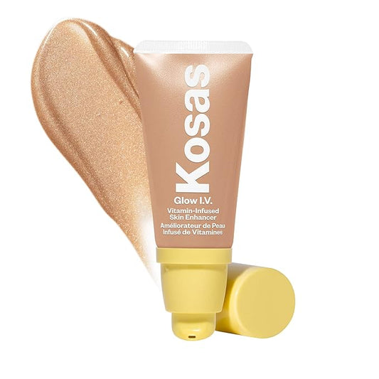 Kosas Glow I.V. Vitamin-Infused Skin Enhancer Face Makeup - Tinted Beauty Highlighter for a Healthy Glow - Radiate-VivaGrace Women