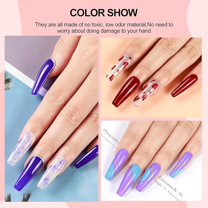 53PCS Gel Nail Polish Kit with U V light and Drill Starter Kit, 35 Colors Gel Polish Set 5pcs Top Base Coat Spring Summer Neutral Colors Professional Nail Lamp Gel Manicure Kit Gifts for Women-VivaGrace Women