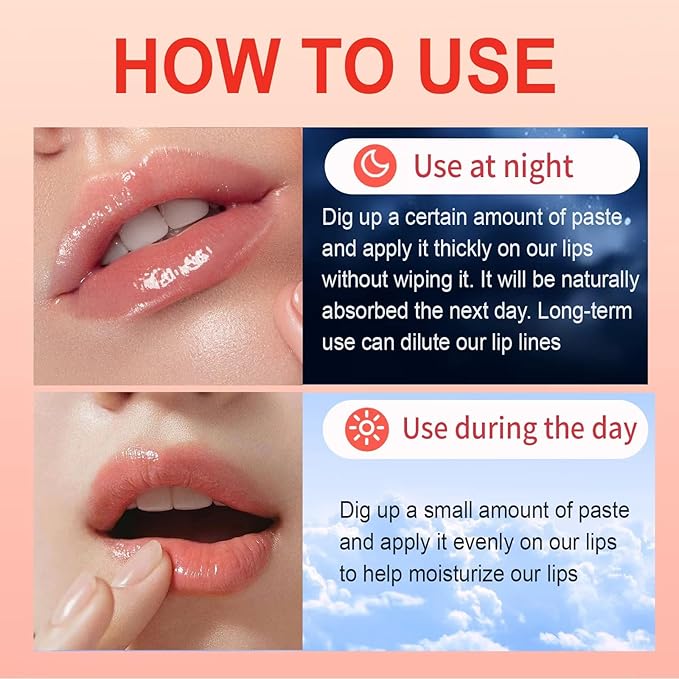 6 Pack Cute Lip Mask Sleeping Overnight for Dry Lips with Coconut Oil and Beeswax -Smoothing Hydrating Softening Plumoing Moisturizing with Small Lip Brush 6 Flavors 0.18 oz-VivaGrace Women