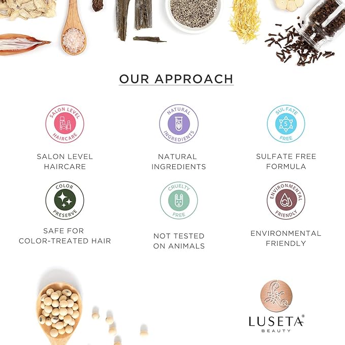 Luseta Keratin Smooth Shampoo and Conditioner Set Moisturizing and Hydrating for Damaged and Dry Hair Prevent Further Breakage Free of Sulfate and phosphate-VivaGrace Women