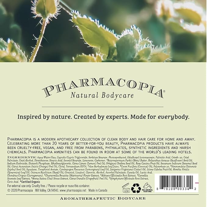 Pharmacopia Verbena Body Lotion - Hydrating Natural Moisturizer with Aromatherapy Benefits - Cruelty-Free Vegan Skin Care - Shea Butter, Aloe Vera, and Jojoba Oil - Lotion for Dry Skin, 16 oz-VivaGrace Women