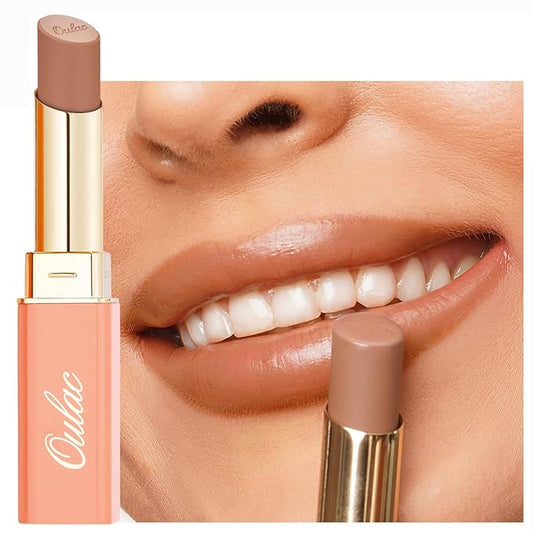 Oulac Color Rich Satin Lipstick - Light Brown Full Coverage Lip Color, Creamy Silky-Smooth, Moisturizing, Satin Matte Finish, Infused With Shea Butter, Vegan & Clean Beauty, 4g, SG10 Bailey-VivaGrace Women