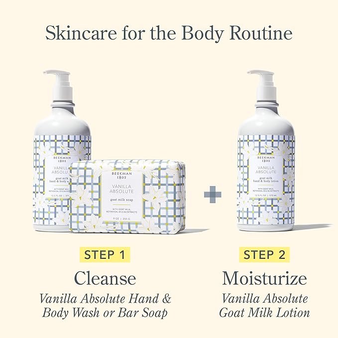 Beekman 1802 Goat Milk Body Lotion, Vanilla Absolute - Scented - 12.5 oz - Deeply Moisturizing With Shea Butter & Jojoba Seed Oil - For Sensitive Skin - Ready for Use, Pump Inserted - Cruelty Free-VivaGrace Women