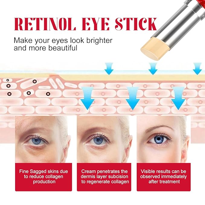 Eye Cream, Retinol Eye Stick, Retinol Eye Cream, Retinol Cream, Retinol Face Cream, Under Eye Cream Anti Aging, Moisturizing Eye Balm Reduces Wrinkles Fine Lines and Dark Circles-VivaGrace Women