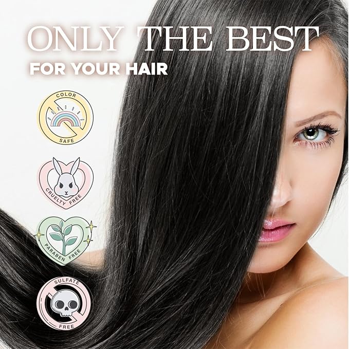 Luseta Argan Oil Shampoo and Conditioner Set Thickening for Thin & Dry Hair Smoothing & Nourishing Anti- Frizz for All Hair Types Sulfate Free for Men and Women 2 x16.9Fl Oz-VivaGrace Women