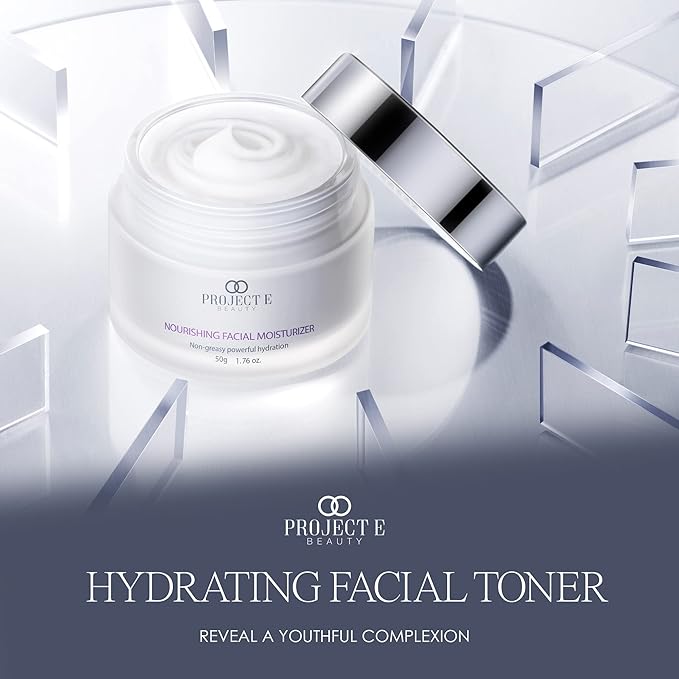 Project E Beauty Nourishing Facial Moisturizer Anti-Aging Skincare| Daily Hydration | For Face And Neck | Smooths & Softens Skin | Reduces Wrinkles & Fine Lines | For Day & Night Use | 50g-VivaGrace Women
