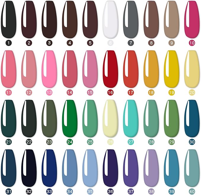 Gel palette Painting gel for nail art 40colors individual squares UV LED Gel for Nail Art DIY-VivaGrace Women