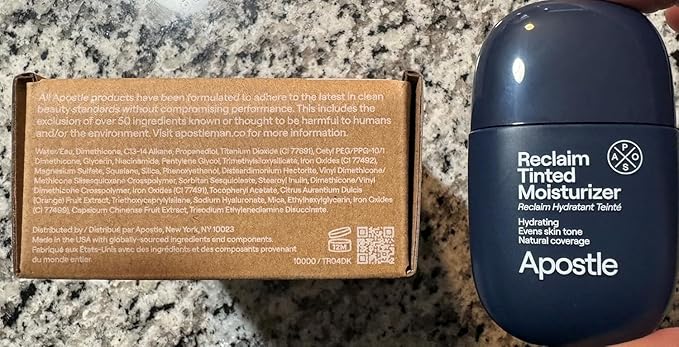 APOSTLE Reclaim Tinted Moisturizer for Men (8 St. James) - Niacinamide, Vitamin E, Squalane, Hyaluronic Acid, Tinted Face Moisturizer For Men. Hydrates, Evens Skin Tone, Reduces Fine Lines, 1 Fl. Oz.-VivaGrace Women