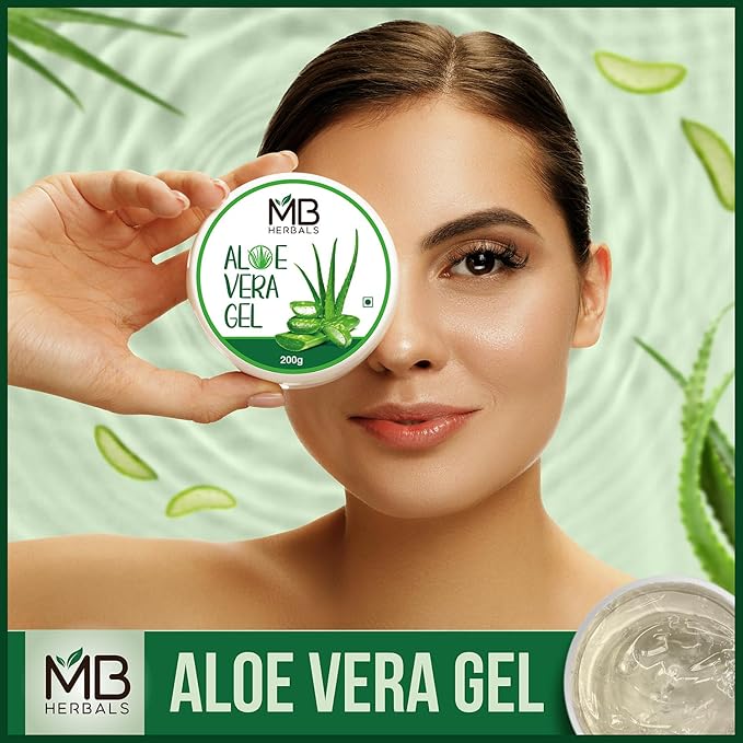 MB Herbals Aloe Vera Gel 7 oz (200 Gram) | Pure Aloe Vera Gel - No added Fragrance | For Moisturizing Skin and Scalp | Skin and Hair Care-VivaGrace Women