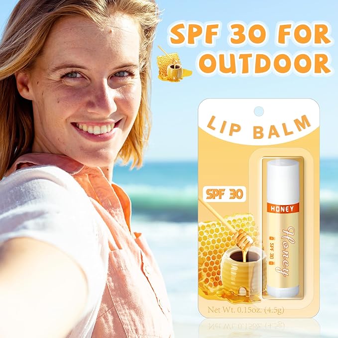 30 Pack Lip Balms SPF 30 Bulk Sunscreen Lip Balms Party Gifts Favors Lip Sunscreen Care with Vitamin E Wedding Bridal Shower Favors Baby Shower Gifts for Outdoor Travel Beach-VivaGrace Women