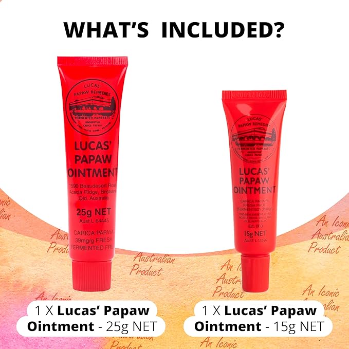 Lucas Pawpaw Lip Ointment, Lucas Pawpaw Cream, Lucas Pawpaw Ointment for Lips & Dry Skin (15 Gram & 25 Gram)-VivaGrace Women