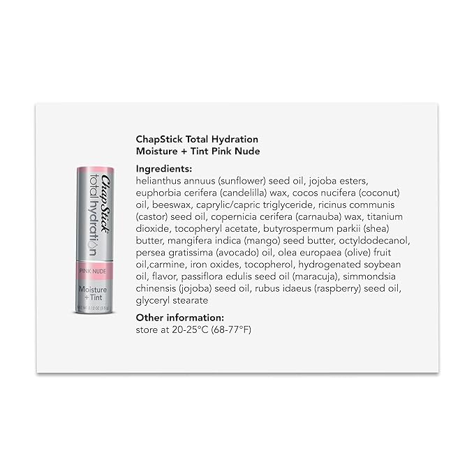 ChapStick Total Hydration Tinted Lip Balm Tubes and Lip Scrub Regimen Pack, Tinted Lip Moisturizer and Exfoliator - 0.12 Oz Lip Balm (4 Count) and 0.27 Oz Lip Scrub-VivaGrace Women