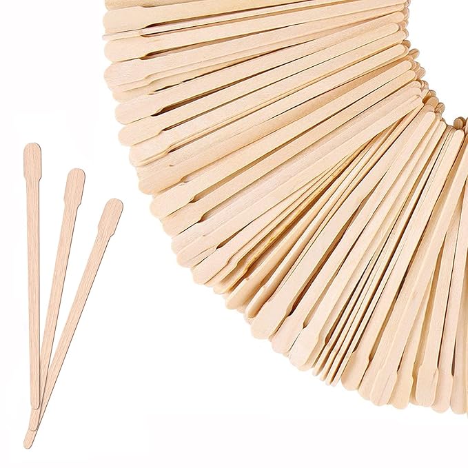 Mibly 800 Pcs Wooden Wax Sticks - Eyebrow, Lip, Nose Small Waxing Applicator Sticks for Hair Removal and Smooth Skin - Spa and Home Usage-VivaGrace Women