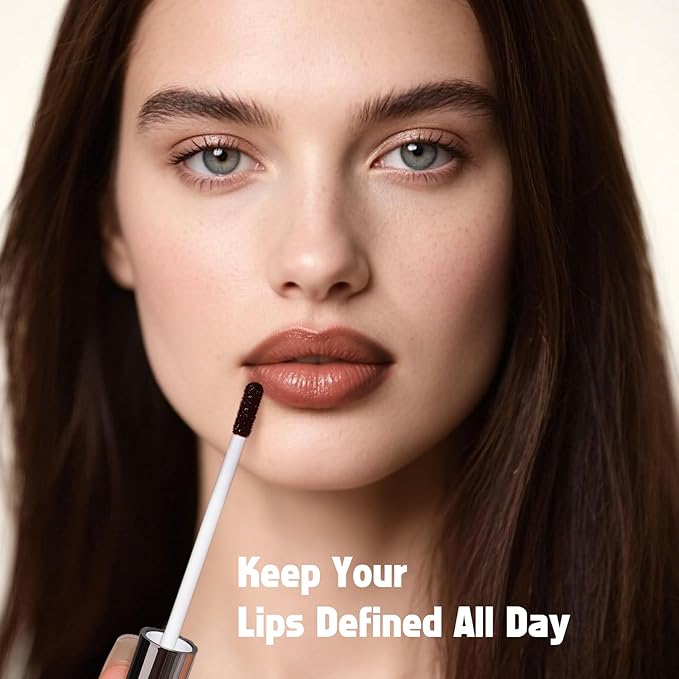 KIMUSE Peel Off Lip Liner Stain, Long Lasting Lip Tint Stain Peel Off, Waterproof, Transfer-Proof, Highly Pigmented Color Peel Off Lip Stain Liner, Matte Finish-VivaGrace Women