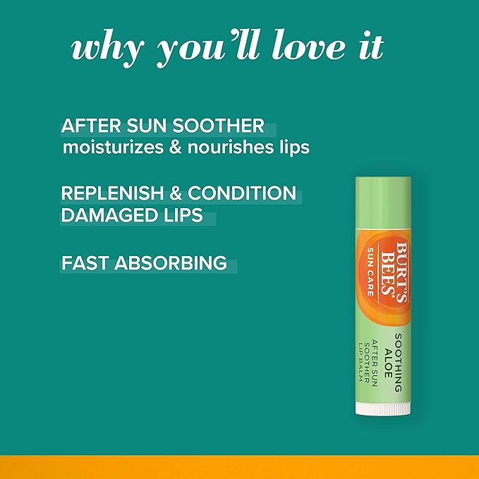 Burt's Bees Sun Care Lip Balm Pack, SPF 30 Tinted Lip Balm, After Sun Lip Balm, Water-Resistant Lip Moisturizer, Wild Peony, Sienna Rose, Natural Origin Lip Care, 3 Tubes, 0.15 oz.-VivaGrace Women